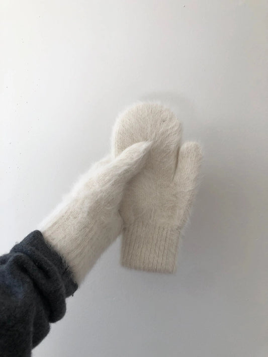 Fluffy Angora Mittens