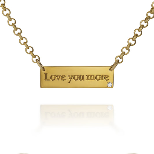 "Love Your More" Bar Necklace