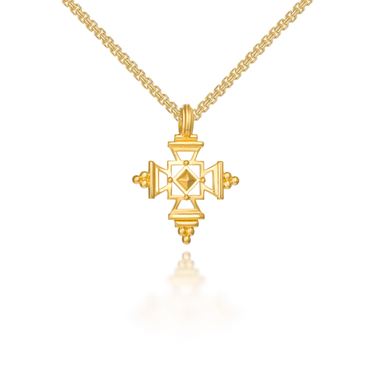 Colby Davis Pendant: Santorini Cross - Gold Vermeil