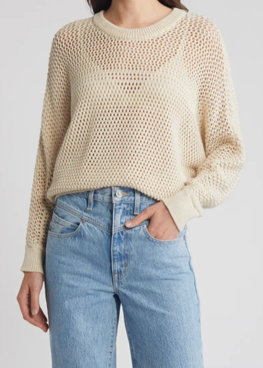 Kiara Open Stitch Organic Cotton Sweater