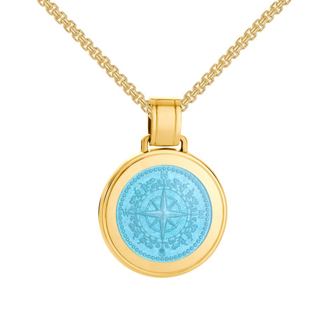 Colby Davis Pendant: Large Compass - Gold Vermeil