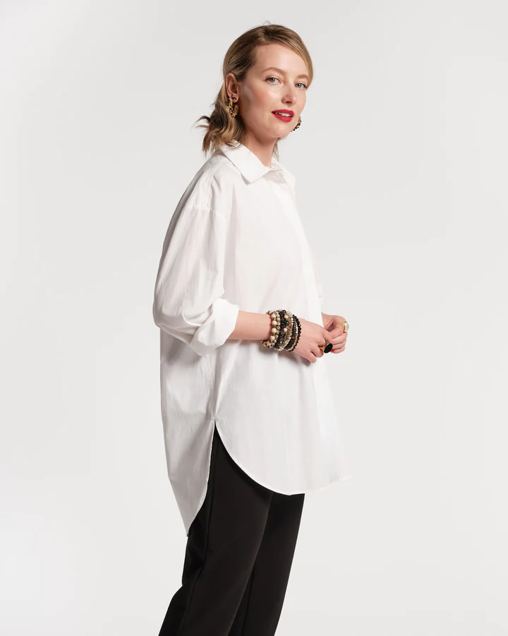 Perfect Oversized Button Down Shirt Cotton Poplin