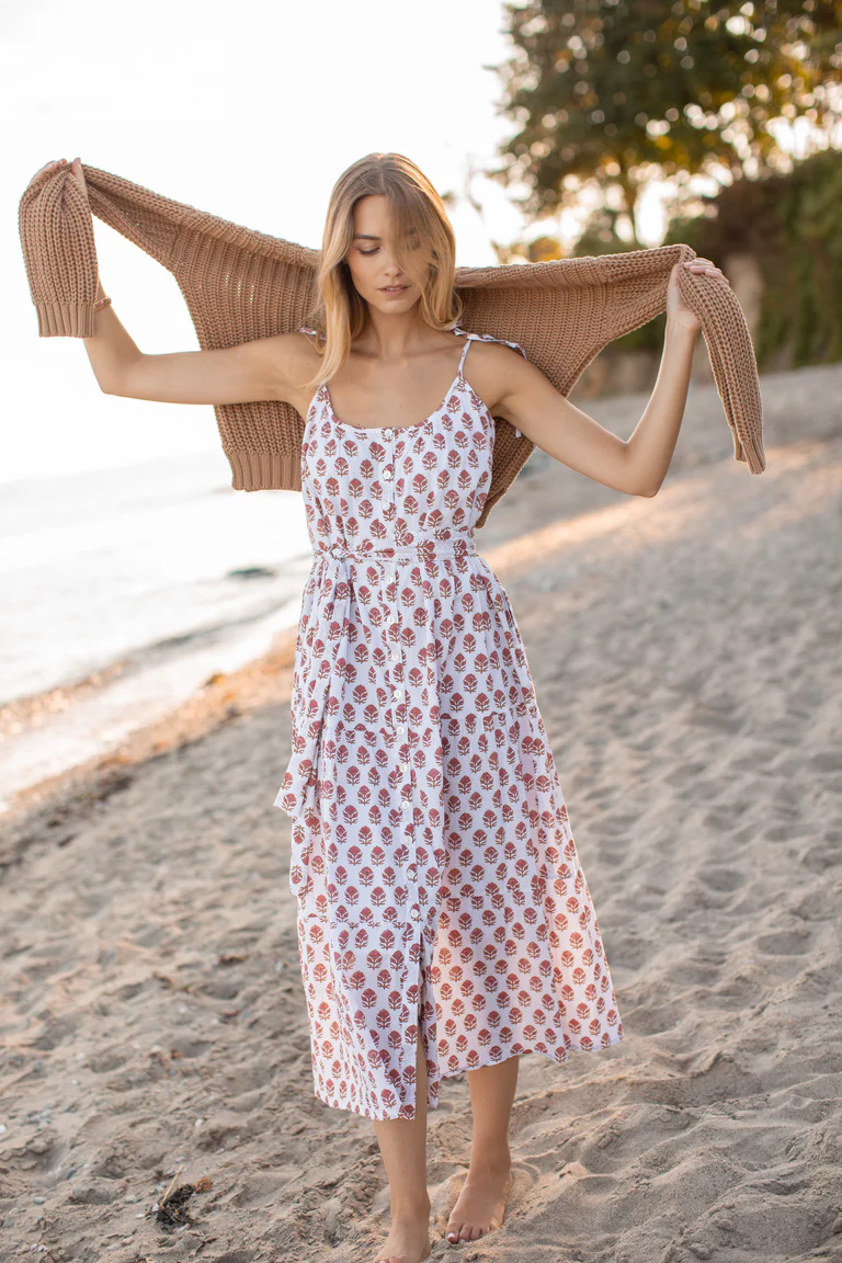 Siesta Dress - Shell Bordeux