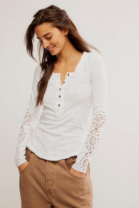 Our Song Henley Cuff - Ivory