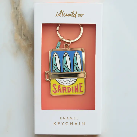 Tinned Fish Enamel Keychain