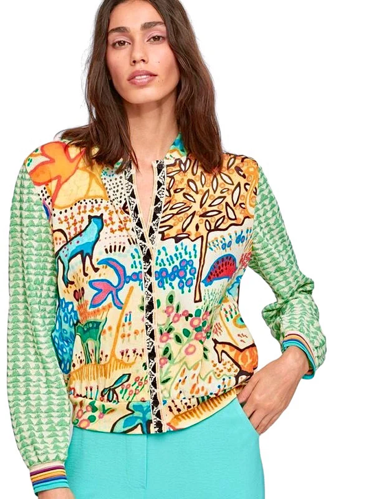 Kindu Mix Print Cardigan