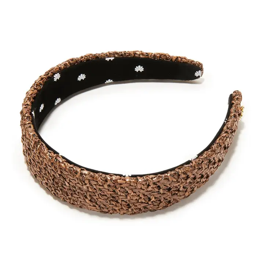 Chocolate Raffia Bessette Headband