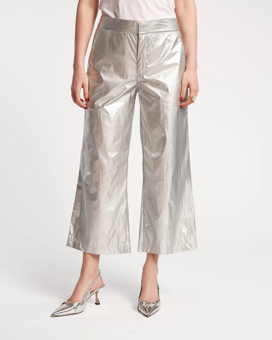 Mimi Pant Metallic Nylon Silver