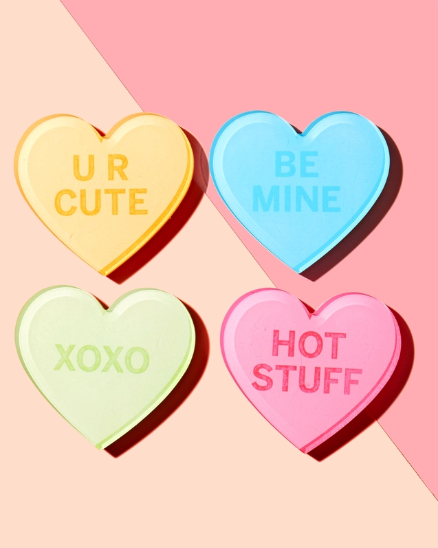 Conversation Heart Coasters