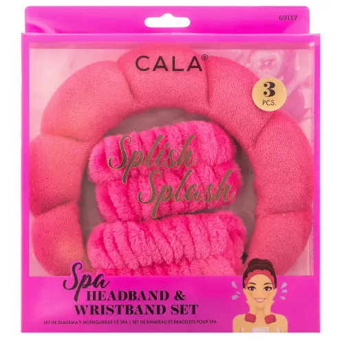 Cala Spa Bubble Puffy Headband and Wristband Set