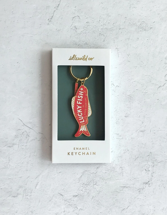 Good Fortune Fish Enamel Keychain