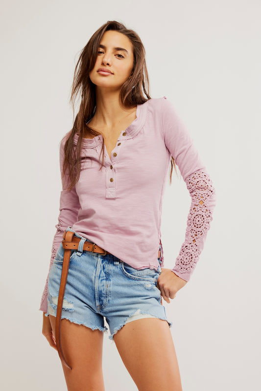 Our Song Henley Cuff - Candied Lilac