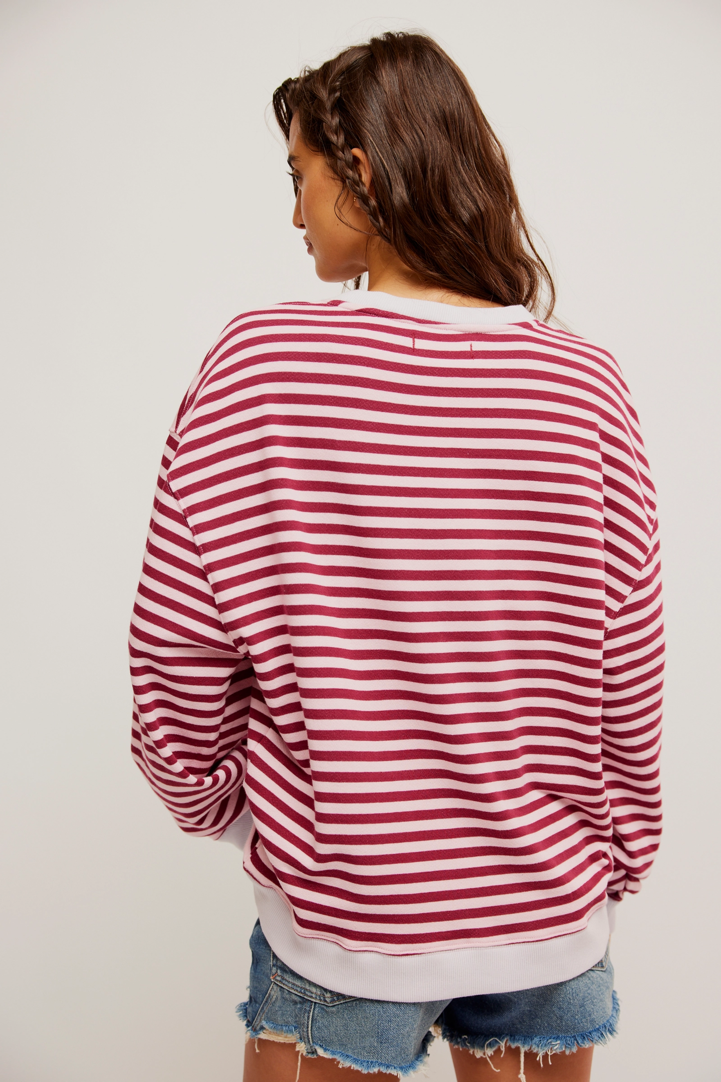 Classic Striped Crew - Raspberry Combo