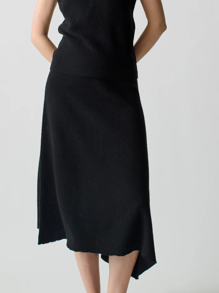 Brushed Wool A-Line Skirt