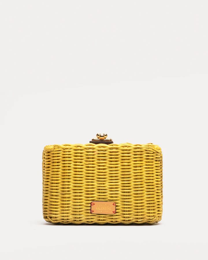 PAIGE WICKER BOX CLUTCH