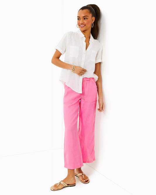 27" Brawley Linen Crop Pant