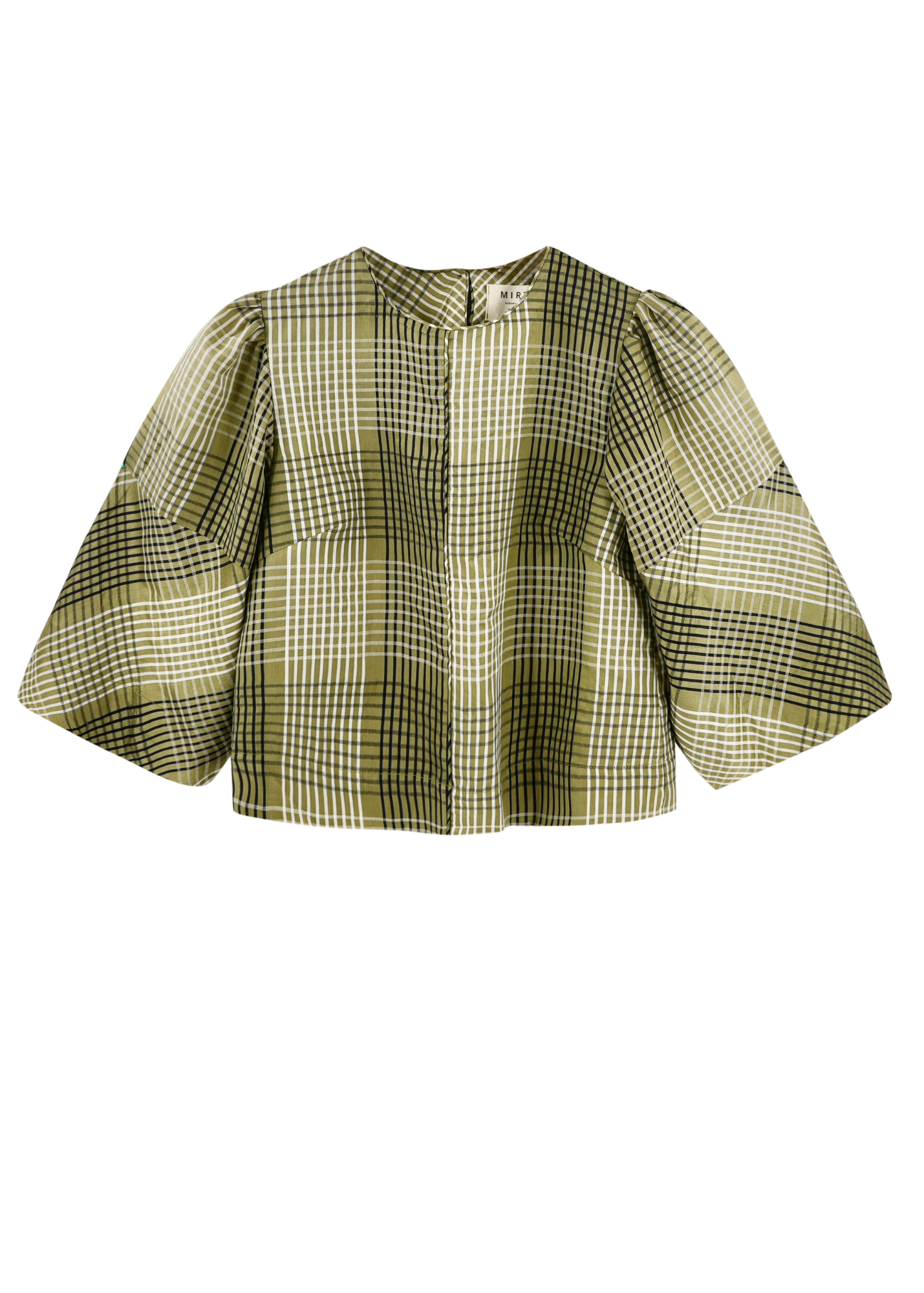 Provence Top in Olive Plaid